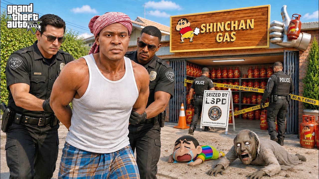 Franklin Got ARRESTED & His Gas shop Was closed by Police