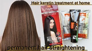 I Did My Own Permanent Hair Straightening At Home Keratin Treatment With Lolane Pixel Cream...