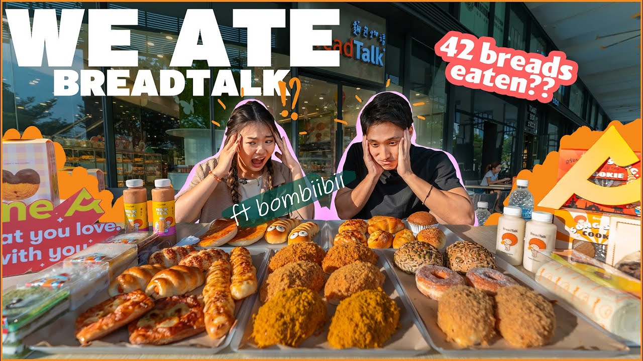 WE ATE EVERYTHING AT BREADTALK?!   42 BREADS EATEN!   Breadtalk Full Menu Challenge ft Isabelle!