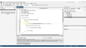 C# How to Throw an Exception