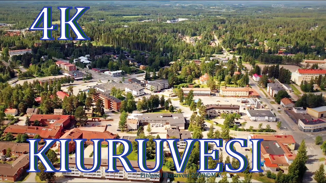 Kiuruvesi Finland from air - 4K drone video