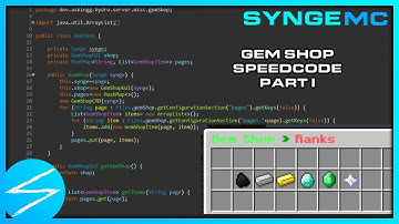 SyngeMC Gem Shop Speed Code (Part 1)