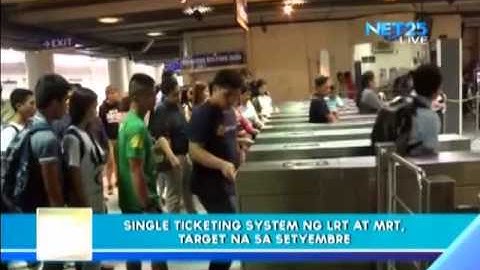 Single ticketing system in MRT and LRT to be implemented in September