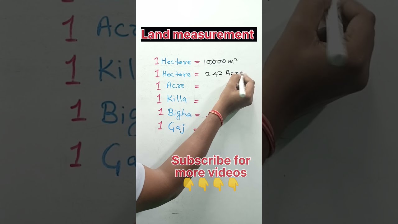 Land measurement units👍😃check comment ➡️➡️#shorts #youtubeshorts #mathstricks #maths #education