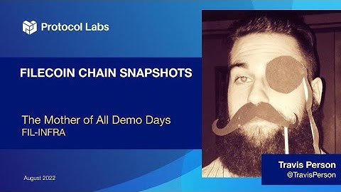 Fil-Infra: Filecoin Chain Snapshots (PL EngRes Demo August 2022)