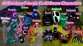 All Doors Vs All Rainbow Friends Sings Friends To Your End | Roblox Doors x ROBLOX Rainbow Friends