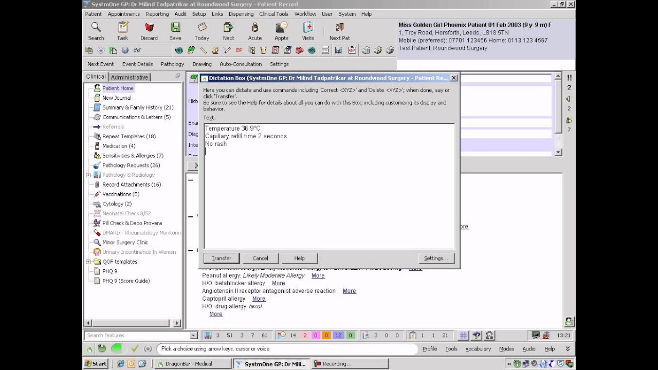 Dragon Medical & SystmOne by VoicePower - YouTube