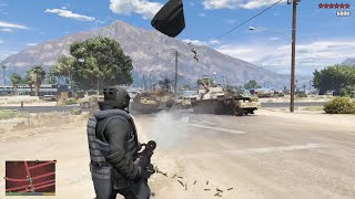 GTA 5 - Military Convoy Attack / Juggernaut Armor Rampage + Ten Star Escape screenshot 1