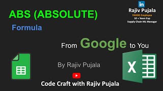 17. Master ABS Function in Excel & Google Sheets | Simplified by a Googler