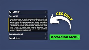 Animated Accordion Menu Using CSS Only | Pure CSS Only | ProgrammingTT