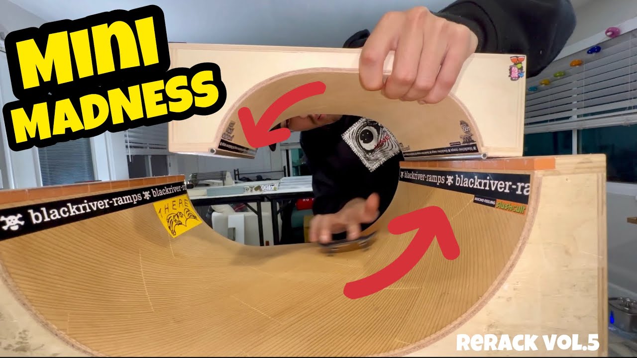 Mini Ramp Madness Fingerboarding [Blackriver Ramps] Rerack Vol.5 - YouTube