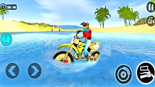 Beach Water Surfer Bike Racing Full Android Gameplay | Bike Game | Floating Bike Racing Game screenshot 3