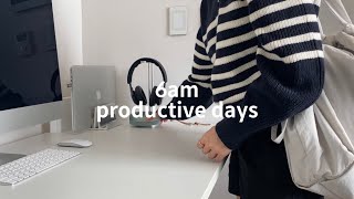 study vlog | 조금만 더 힘 | 6am productive days