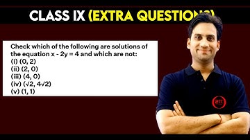 Check which of the following are solutions of the equation x - 2y =4 and which are not : (i) (0,2)