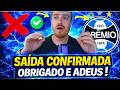 🔵DIREÇÃO BATEU O MARTELO ! A SAÍDA É OFICIAL, TORCEDOR FOI PEGO DE SURPRESA! NOTICIAS DO GRÊMIO HOJE