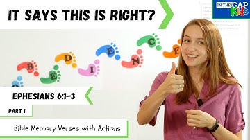 Ephesians 6:1-3 | Bible Verses to Memorize for Kids with Actions | Obedience (Week 1)