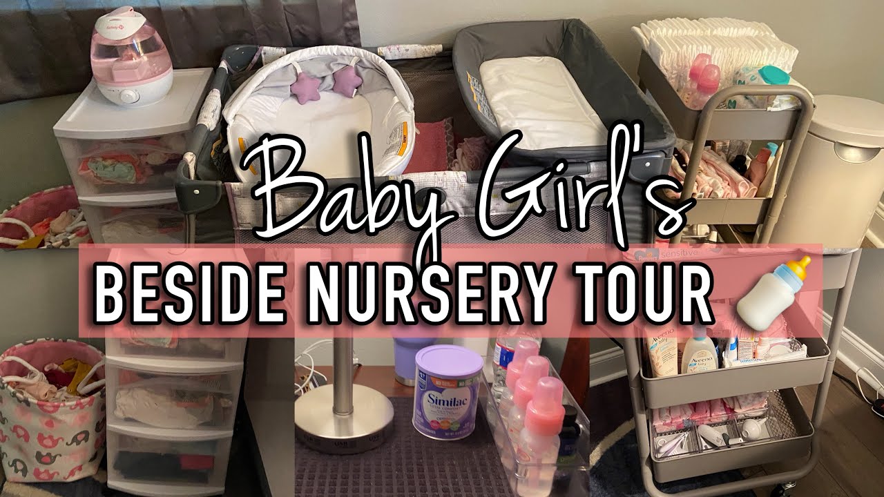 Baby Girl s Bedside Nursery Organization Tour Taylar Madee YouTube