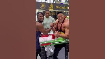 Thumbnail of ARMWRESTLING TRANSFORMATION FT AKIMBO & CHUL SOON #gym #armwrestling #shorts