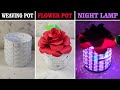 Paper weaving flower pot making  decorative crafts tabrez arts