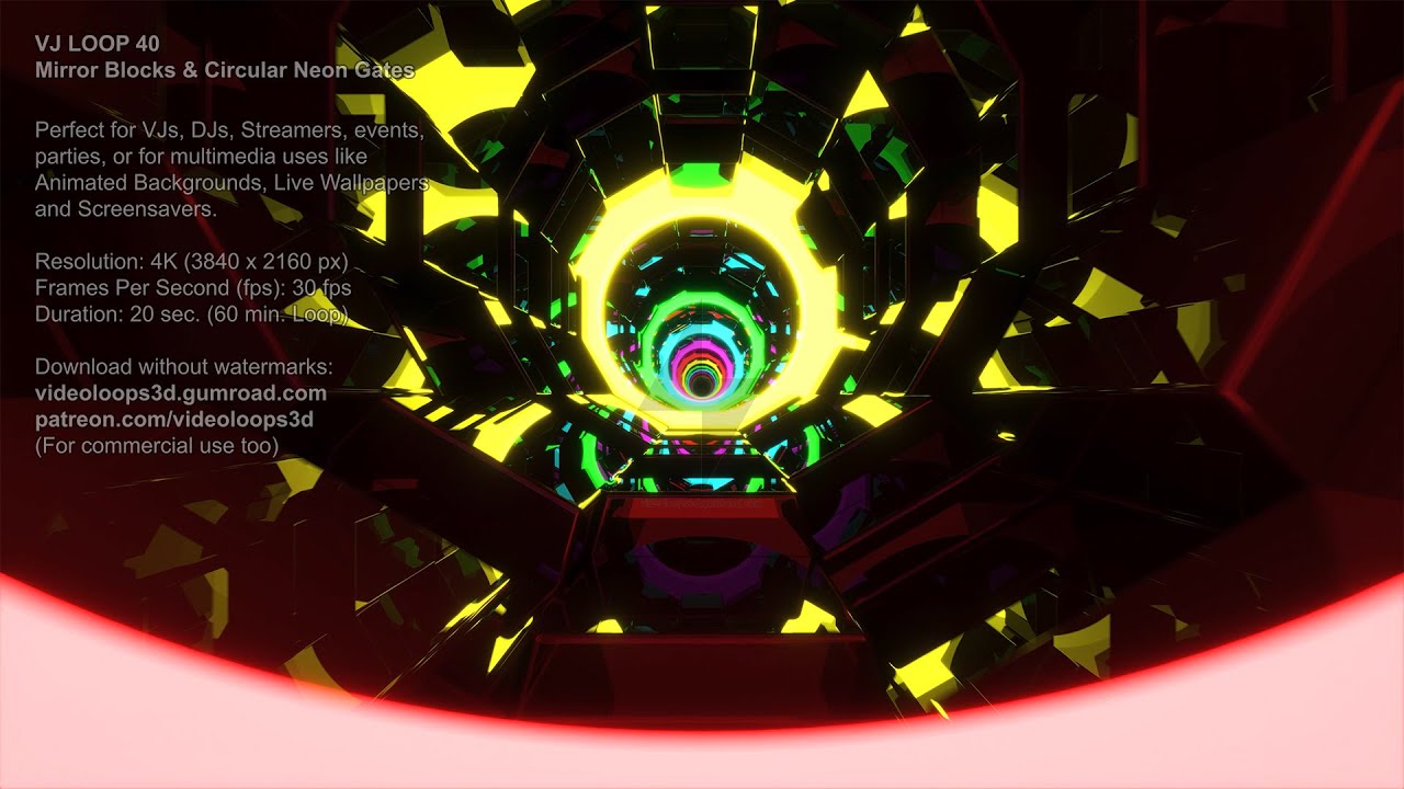 Mirror Blocks Circular Neon Gates | 1 HOUR | 