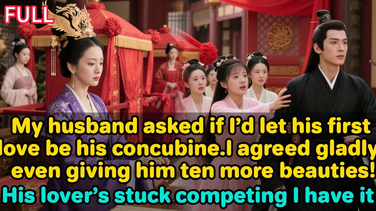 My husband asked if I’d let his first love be his concubine.I agreed, giving him ten more beauties