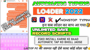 Automatic Typing Loader|best Fyter Loader 2022|Automatic Typing Loader|Nonstop Loader