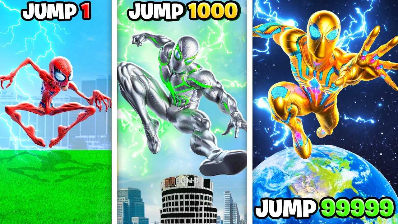 Spiderman Upgrades With EVERY JUMP In GTA 5!