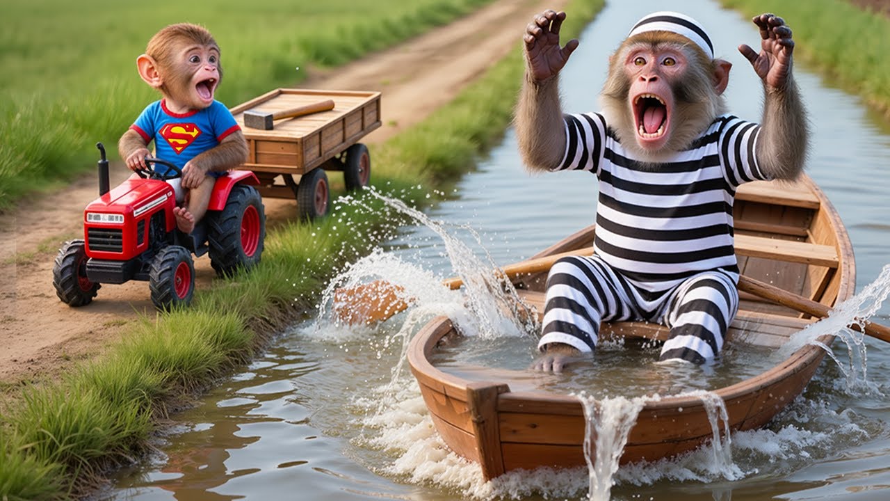 Monkey Caca Spots a Fishing Thief on a Boat… His Smart Plan SHOCKS Everyone! 🚤😱