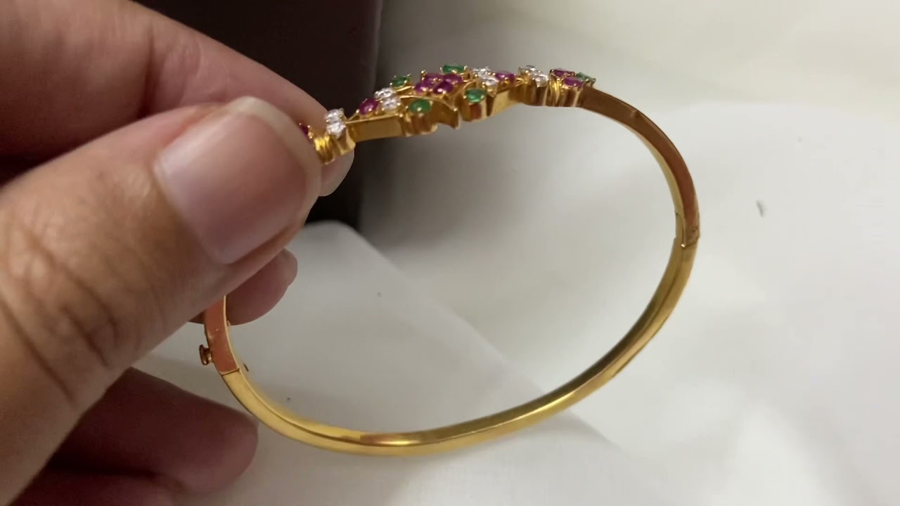 Tanishq Beautiful Gold Bangle type Bracelet designs with Price/women  Bracelet/daily wear/deeya/Hindi - YouTube