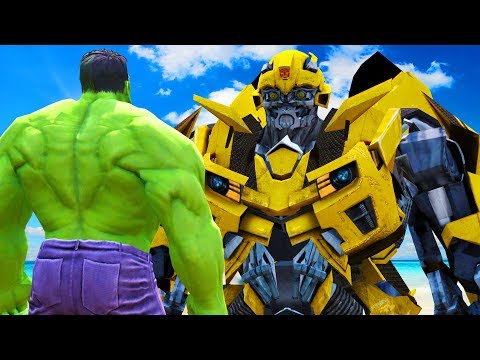 the-hulk-vs-bumblebee-(transformers)---epic-battle