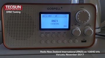 Tecsun Radio Australia DRM Shortwave Testing - RNZI in Port Villa