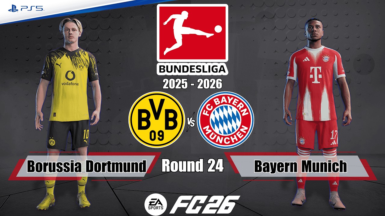 Dortmund vs. Bayern Munich | Bundesliga 25/26 | Full Match | FC 26 - PS5™[4K]