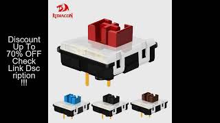 REDRAGON SMD RGB MX Low Profile 5.5 Switch 3Pin Clicky Linear Tactile Silent Mechanical Keyboard Red