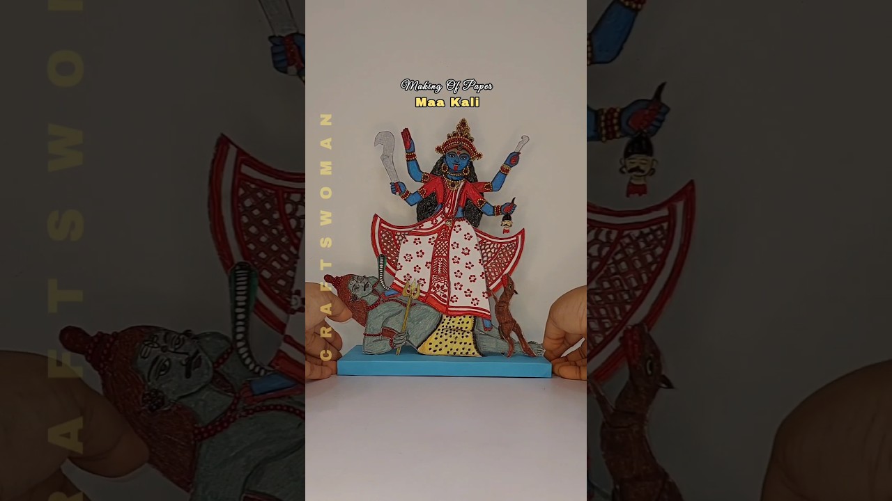 Making Of 3d Paper Idol Of Kali Maa #kali #kalimaa #shyama #3dpaperidol #2025 #craftswoman