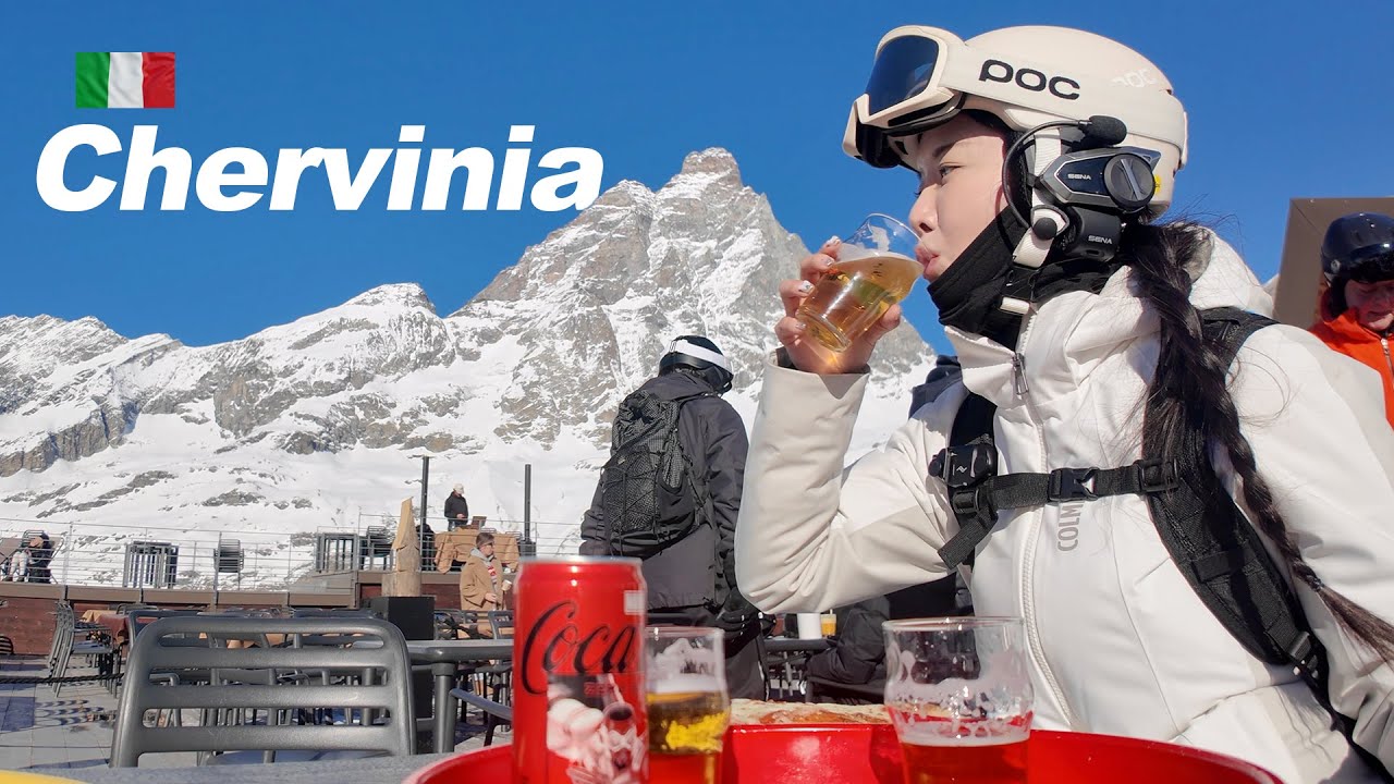 VLOG_🇮🇹 마테호른 뷰로 맥주 마시면서 스키 탈 수있는 HOT한 스키장🔥🔥 (Italy 강추 스키장)