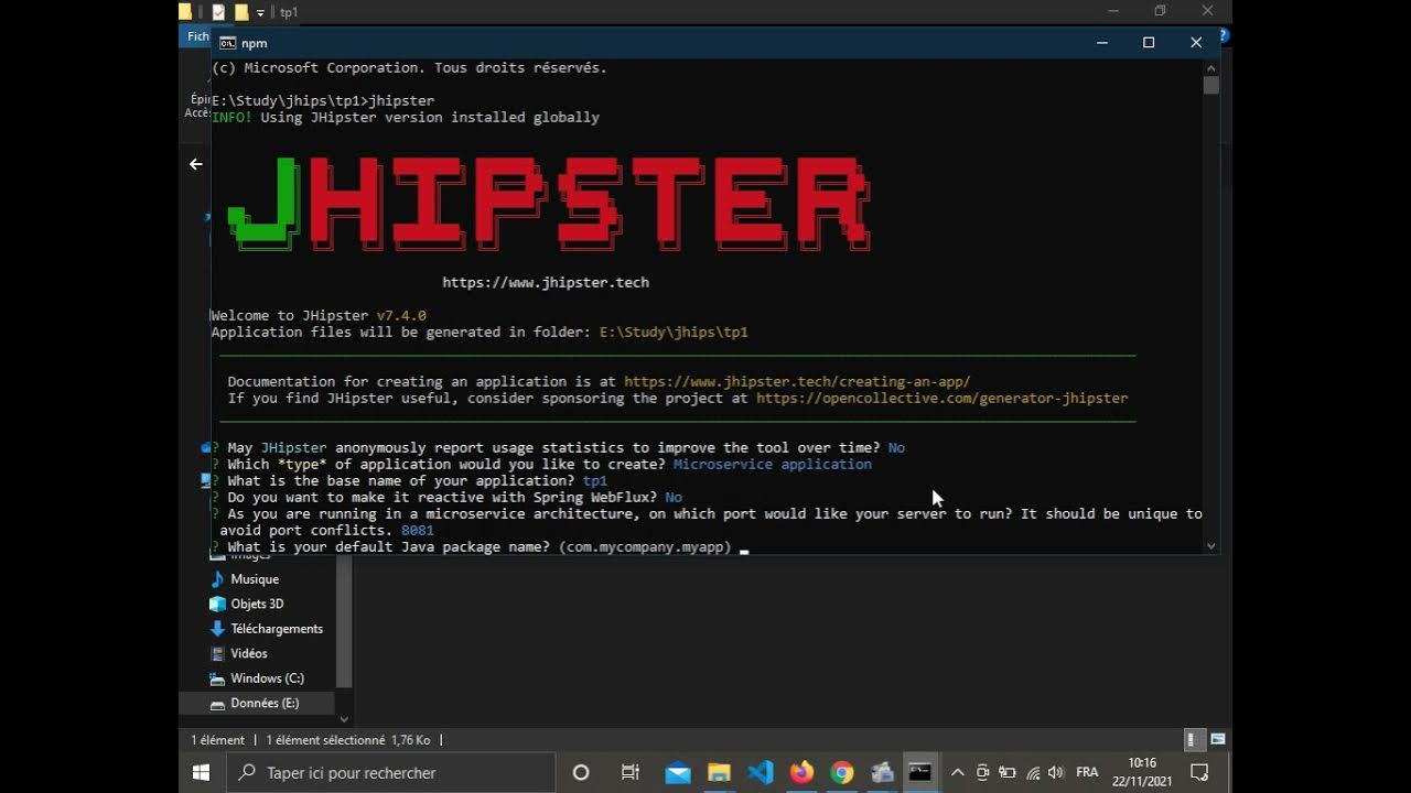 1 Jhipster generate project YouTube
