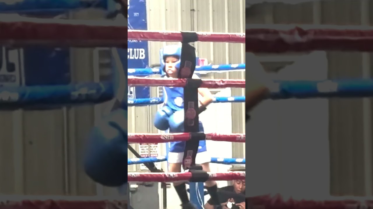 Young Boxers Intense Fight