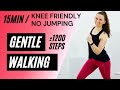 15min gentle walking workout   1200 steps  low impact at home walking workout