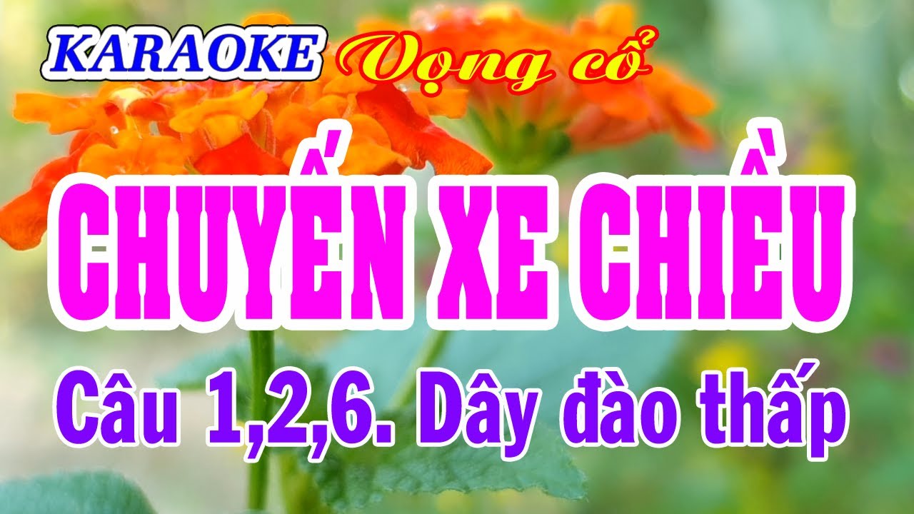 KARAOKE   CHUYẾN XE CHIỀU  _ VC 1,2,6. Dây đào thấp