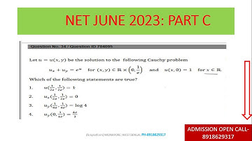 CSIR NET JUNE 2023 :: QUESTION ID 704095 ::PDE :: ANSWER