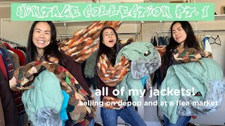 inside my MASSIVE vintage collection part 1 jackets outerwear selling at a flea market prep