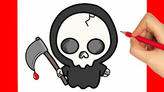 How to Draw the Grim Reaper Easy 💀Halloween Art