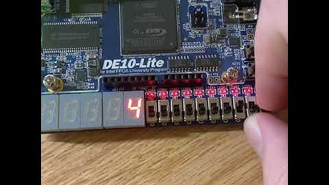 4Bit binary to 7 segment display DE-10 Lite