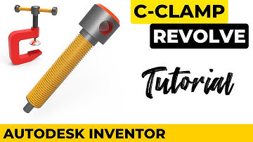 Autodesk Inventor Tutorial - Exercise 8-3 C Clamp #inventorthread