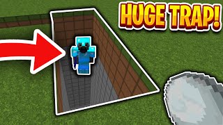I TELEPORTED HIM INTO THE LARGEST JUMP TRAP EVER! - LIVING IN A STAIR TRAP (3) | Minecraft HCF