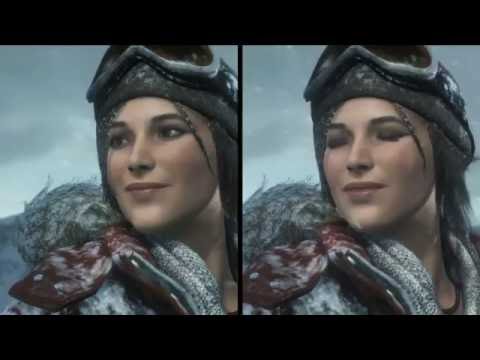 Rise Of The Tomb Raider Retail PS4 VS XBOX ONE Graphics Comparison (1080p 60FPS)