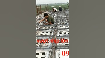 Sàn phẳng, Sàn ô cờ, Sàn vượt nhịp lớn, sàn dầm hệ ô cờ, sàn nhịp lớn- Thi công lắp dựng sàn ô cờ