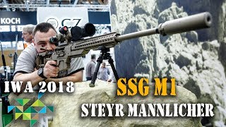 Снайперская СУПЕР ВИНТОВКА калибра 338 LM - SSG M1 - из Австрии. Steyr Mannlicher на IWA – 2018