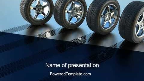 Tires On Wheels PowerPoint Template by PoweredTemplate.com