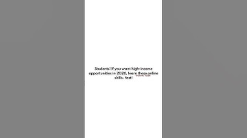 High-Income Online Skills Students Can Learn in 2026 (Fast!) | #course #skills #job #earnmoneyonline